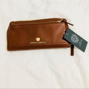 Vince Camuto Cognac Leather Wallet